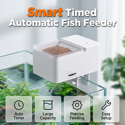 🐟 50% RABATT NU! ⏰ Automatisk Fiskmatare med Timer – Smart Schemalagd Matning, Exakt Portionskontroll & Justerbar Klämma – Bekymmersfri Semester 🎯