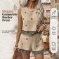 🌸 50% RABATT NU! 🌸 Dam Bohem Tryckt Ärmlös Topp & Shorts Set