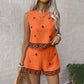 🌸 50% RABATT NU! 🌸 Dam Bohem Tryckt Ärmlös Topp & Shorts Set