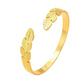 🍃 50% OFF NOW! ✨ Plated Leaf Open Cuff Bracelet – Adjustable Stainless Steel, 18K Gold/Silver Finish – Nature-Inspired, Perfect for Daily Elegance or Gifting 💛
