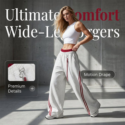 📢📢50 % RABATT  NU!! ⏰Casual-joggingbyxor med vida ben och sidoränder
