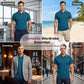 Herr kortärmad sportskjorta – 4-vägsstretch, andningsbar & ergonomisk passform 👕⚡