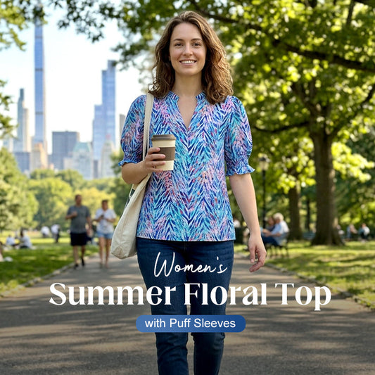 ✨ Dam Casual Blommig Kortärmad Skjorta