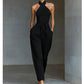 Elegant Halter Ärmlös Jumpsuit med Midjeband