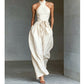 Elegant Halter Ärmlös Jumpsuit med Midjeband