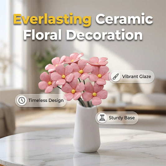 🥳 50% RABATT! 🥳 Evigt Keramisk Blomsterdekoration