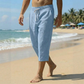 Men's Casual Capri Pants with Drawstring Waist