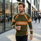 👕 50% OFF NOW! 💥 Men's Casual Contrast Stripe Long Sleeve Top – Color-block & premium blend – Crew neck, lightweight – perfect for layering or stand-alone style ✨
