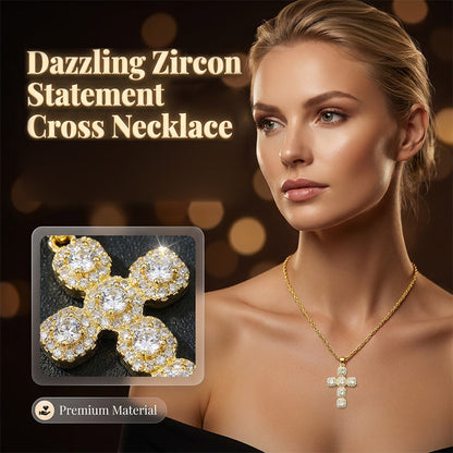 Koppar Inlagd Zirkon Kors Charm Berlock
