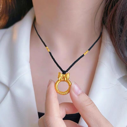 📢📢50% RABATT!! ⏰Elegant Guld Rosett Hänghalsband