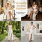 👗 BEGRÄNSAD TID 50% RABATT! 💥 Dam Ärmlös Fyrkantig Hals Slitsad Maxiklänning – 3D-Textur, Lårslits, Rosettrygg ✨