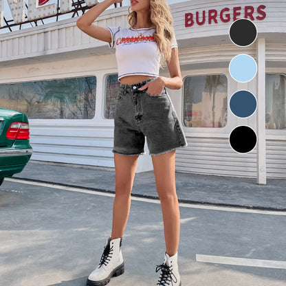 🌿 Dam casual shorts med hög midja – mjukt tyg, avslappnad passform & perfekta för vardag, strand & resa, enkla att matcha 🕶️