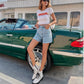 🌿 Dam casual shorts med hög midja – mjukt tyg, avslappnad passform & perfekta för vardag, strand & resa, enkla att matcha 🕶️