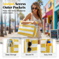 Large Capacity Striped Beach Bag