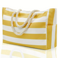 Large Capacity Striped Beach Bag