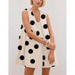 👗 50% OFF NOW! ⚫ Women's Sleeveless U-Neck Polka Dot Mini Dress with Pockets – Playful & lightweight – Perfect for summer parties or casual outings – practical and chic 🎀