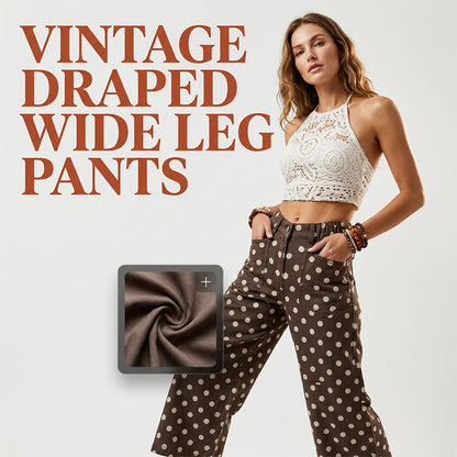 👖 50% RABATT! 🤍 Skandinavisk design – Prickiga vida byxor med minimalistiskt mönster – Avslappnad passform & tidlös stil – perfekta för alla tillfällen 🕊️✨