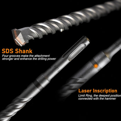 🏆LAST DAY SALE 50% OFF🔥9-Piece SDS Plus Hammer Drill Bit Set