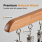 🏠 50% RABATT NU! 👔 Multi-Clip Wooden Hanger – Utrymmessparande Klädhängare med 10 Klämmor för Skåporganisation ✨