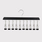 🏠 50% RABATT NU! 👔 Multi-Clip Wooden Hanger – Utrymmessparande Klädhängare med 10 Klämmor för Skåporganisation ✨