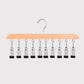🏠 50% RABATT NU! 👔 Multi-Clip Wooden Hanger – Utrymmessparande Klädhängare med 10 Klämmor för Skåporganisation ✨