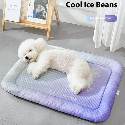 🐶 50% RABATT NU! ❄️ Premium Kylmatta i Ice Silk – Andningsbar & Molnlik Komfort för Hundar & Katter 🐾