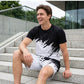 Herr Sommar Dynamisk Print Casual Set