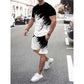 Herr Sommar Dynamisk Print Casual Set