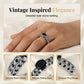 Dam Vintage Svart Zirkon Ring