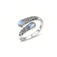 ⏳Tidsbegränsad 50% rabatt⏰Vintage justerbar öppen ring med droppformad glödande zirkon💧💍