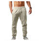 👖 50% REA NU! 🏆 Herr Casual Linne Dragsnorsbyxör – Andningsbar & Lättviktig – Avslappnad passform, perfekt för sommar eller smart casual – Bekväm och stilfull 🌿✨
