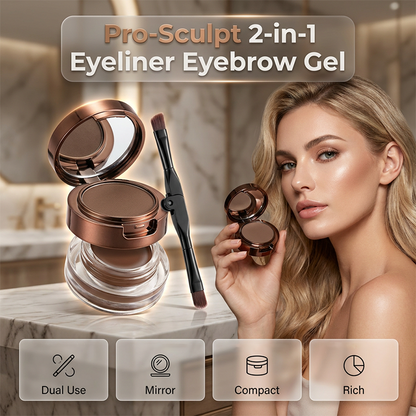 👁️Tidsbegränsad 50% rabatt!!!⏰️ 2-i-1 eyeliner och ögonbrynsgel, vattentät och långvarig 💧