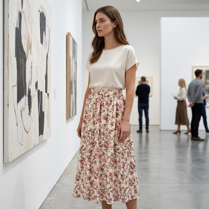 Dam Boho Blommig Maxikjol