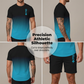 🎨 Herr 3D-gradient set – T-shirt & shorts, unik färgövergång, andningsbart tyg & perfekt för semester, festival & vardag 🌴