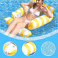 ✨50% RABATT NU! ✨🌊Uppblåsbar poolstol för vuxna och barn, flytande hängmatta med randigt mönster för poolfest och sommarens vattenlek