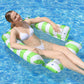 ✨50% RABATT NU! ✨🌊Uppblåsbar poolstol för vuxna och barn, flytande hängmatta med randigt mönster för poolfest och sommarens vattenlek