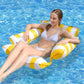 ✨50% RABATT NU! ✨🌊Uppblåsbar poolstol för vuxna och barn, flytande hängmatta med randigt mönster för poolfest och sommarens vattenlek