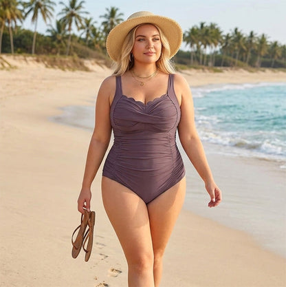 📢📢50% OFF !! ⏰Women's Classic Plus-Size One-Piece Swimsuit