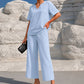 ⏳Limited-time 50% off⏰Women's V-Neck Top & Wide-Leg Pants Set👚👖