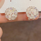 💎Eleganta, glittrande örhängen med blommotiv☁️