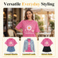 🔥🎁Nyhet 50 % RABATT🔥Unisex-T-shirt i lös passform med vintage-tvättat daisy-mönster