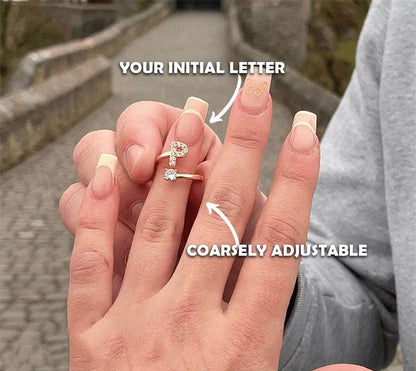 💍 50% RABATT NU! ❤️ Initialbokstavsring – Personlig, justerbar & perfekt som en meningsfull gåva till dig själv eller någon du älskar ✨