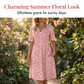 👗 50% RABATT NU! 🌸 Women's Casual V-Neck Print Dress with Pockets – Blommigt Mönster & Praktiska Sidofickor – Perfekt för Vardag & Sommar ☀️