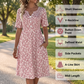 👗 50% RABATT NU! 🌸 Women's Casual V-Neck Print Dress with Pockets – Blommigt Mönster & Praktiska Sidofickor – Perfekt för Vardag & Sommar ☀️