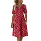 👗 50% RABATT NU! 🌸 Women's Casual V-Neck Print Dress with Pockets – Blommigt Mönster & Praktiska Sidofickor – Perfekt för Vardag & Sommar ☀️