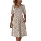 👗 50% RABATT NU! 🌸 Women's Casual V-Neck Print Dress with Pockets – Blommigt Mönster & Praktiska Sidofickor – Perfekt för Vardag & Sommar ☀️