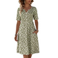 👗 50% RABATT NU! 🌸 Women's Casual V-Neck Print Dress with Pockets – Blommigt Mönster & Praktiska Sidofickor – Perfekt för Vardag & Sommar ☀️