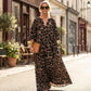🎉 BEGRÄNSAD TID 50% RABATT! 💞 Leopardmönstrad Oversized Maxi-Skjorteklänning – Vild Elegans Möter Komfort, 78K+ Sålda! 🐆