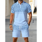 Herr Casual Kortärmad Topp & Shorts Set