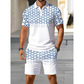 Herr Casual Kortärmad Topp & Shorts Set